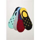 Urban Classics / Reccyled Yarn Invisbile Palmtree Socks 4-Pack multicolor